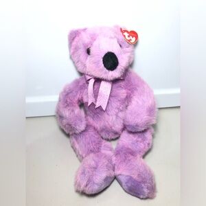 1999 Ty Classic Beanie Babies LILACBEARY Lilac Bear With Tags 14" Plush Bear Vtg
